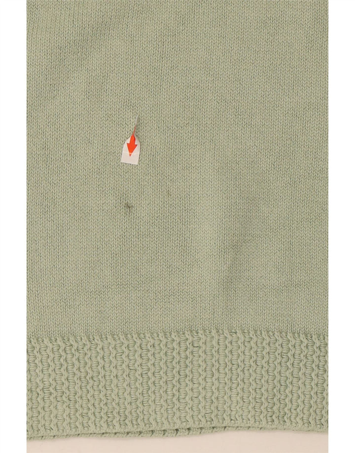 Marks & Spencer Damski sweter z dekoltem w łódkę, UK 12, średni zielony, bawełniany