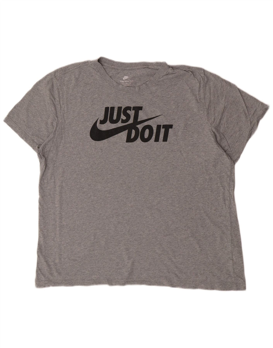 Męski T-shirt Nike z grafiką, 2XL, szara, bawełniana w plamki