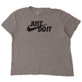 Męski T-shirt Nike z grafiką, 2XL, szara, bawełniana w plamki