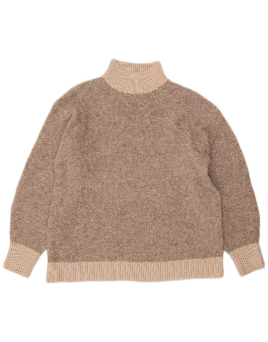 Marks & Spencer Damski sweter z golfem, UK 14, średni beż