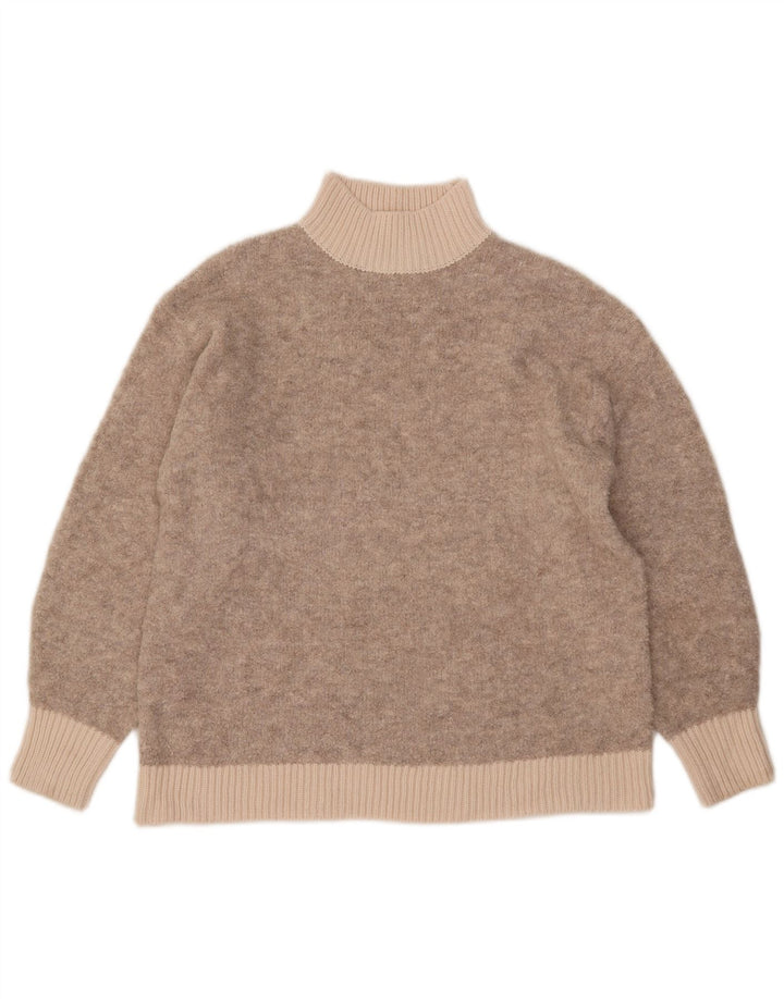 Marks & Spencer Damski sweter z golfem, UK 14, średni beż