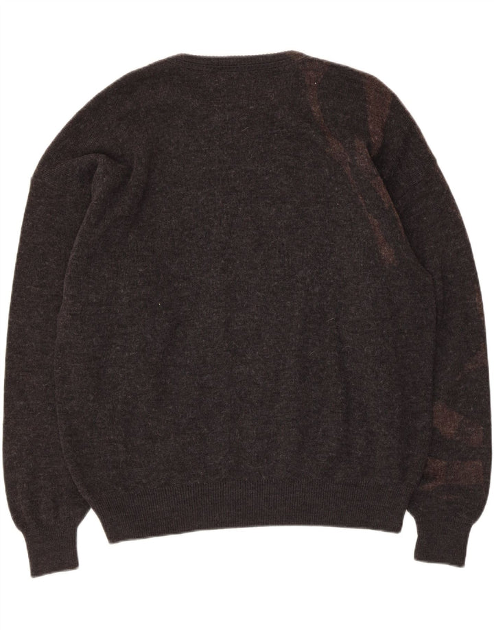 Croft & Barrow Męski sweter z okrągłym dekoltem, duży, szary Argyle/Diament