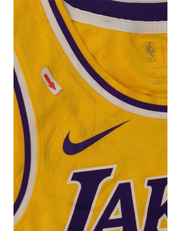 Męska kamizelka z grafiką Nike Lakers, duża, żółta, poliestrowa