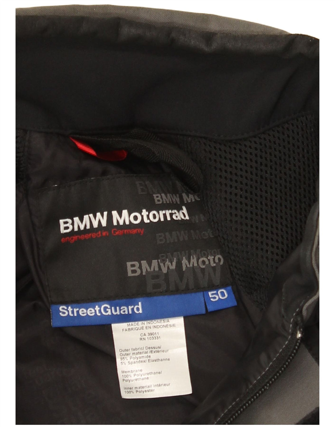Męska kurtka wyścigowa BMW Motorrad IT 50, duża, szara, z blokami kolorów, poliamid