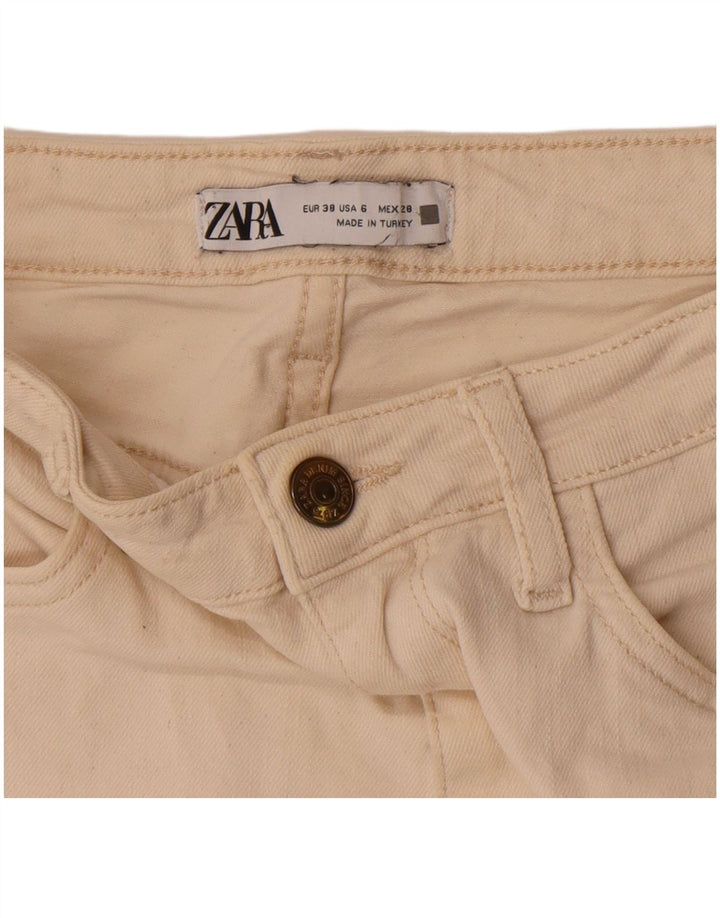 Damskie jeansy Bootcut Zara EU 38 Small W28 L32 Off White