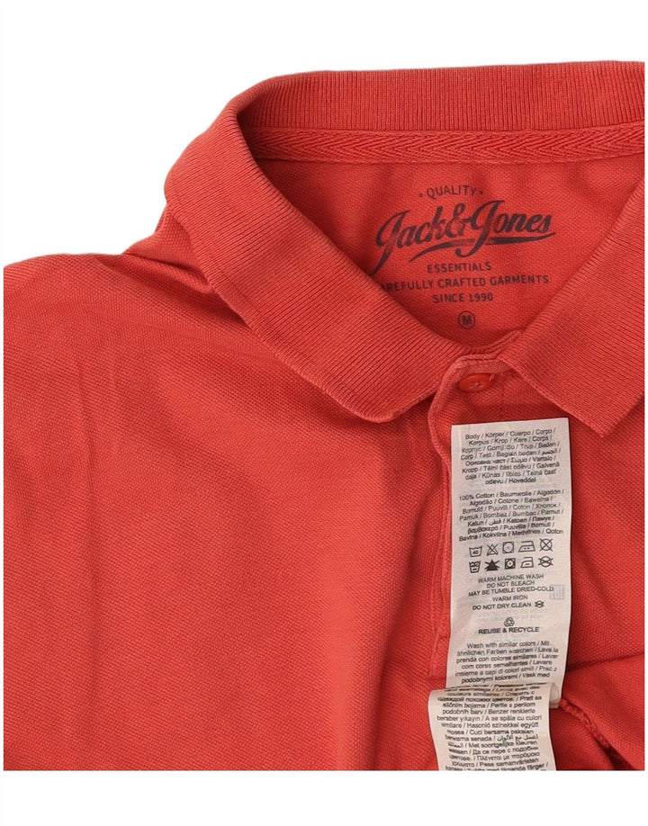 Męska koszulka polo JACK & JONES, średnioróżowa, bawełniana