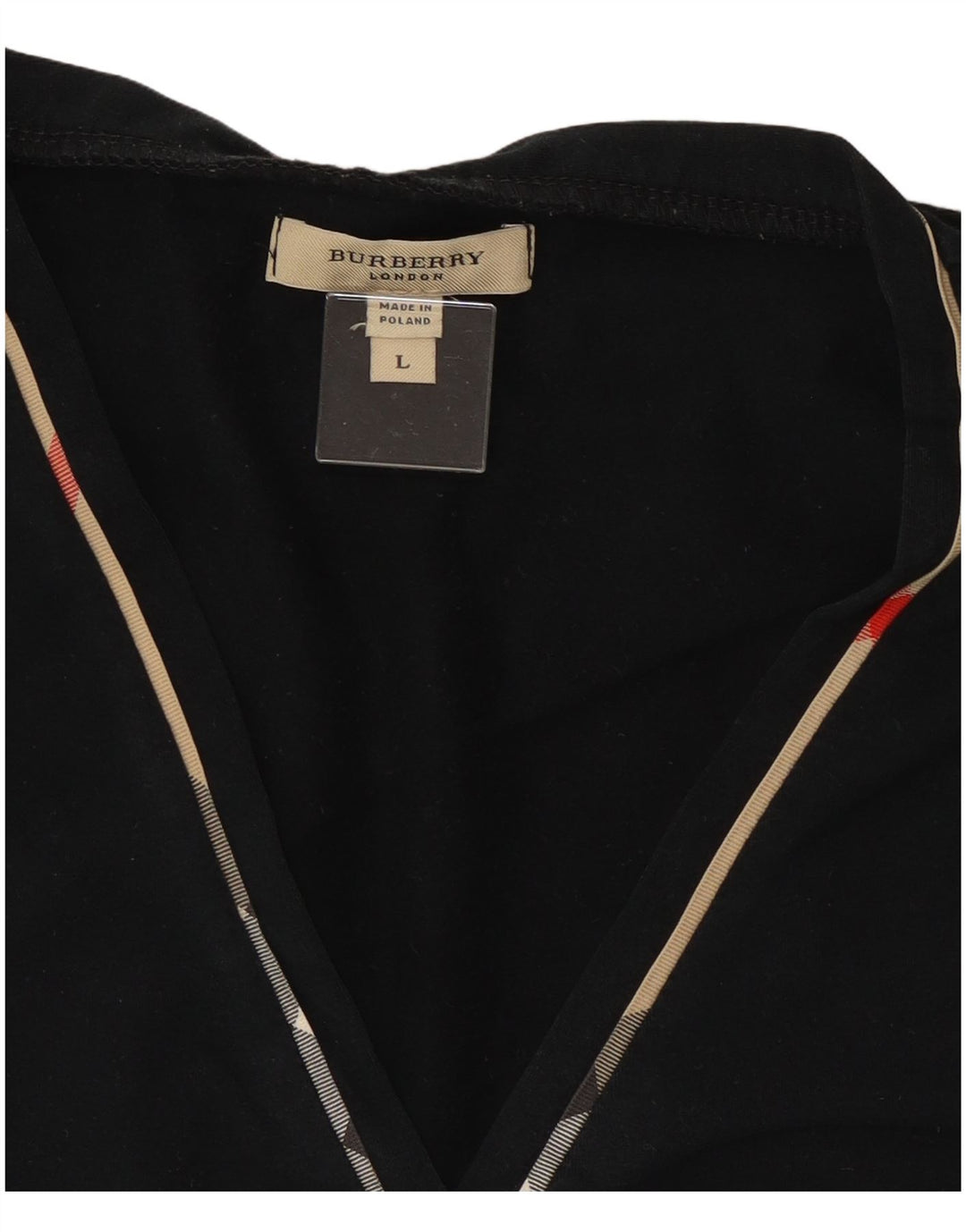 Top damski Burberry z rękawem 3/4, UK 14, duży, czarny