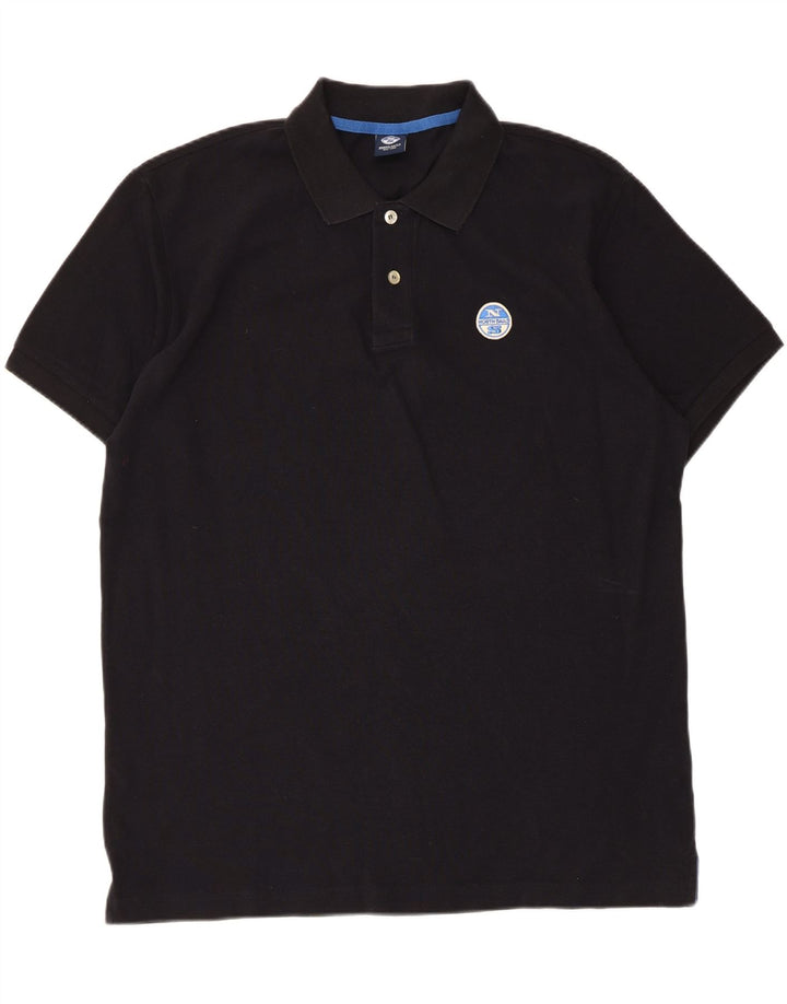 Męska koszulka polo North Sails 2XL, czarna, bawełniana