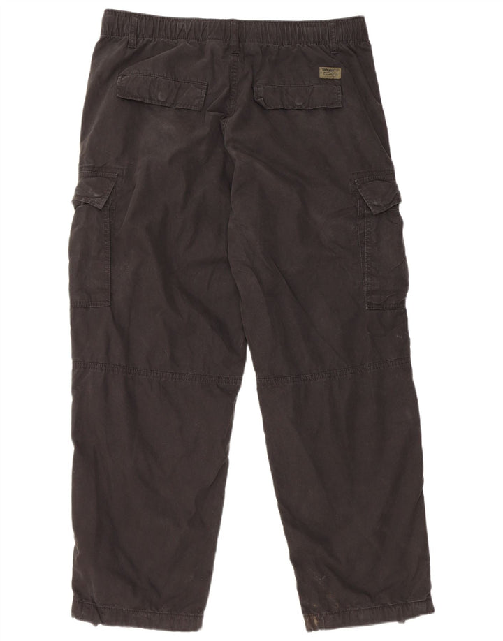 Męskie proste spodnie cargo Superdry W34 L27 Czarna bawełna