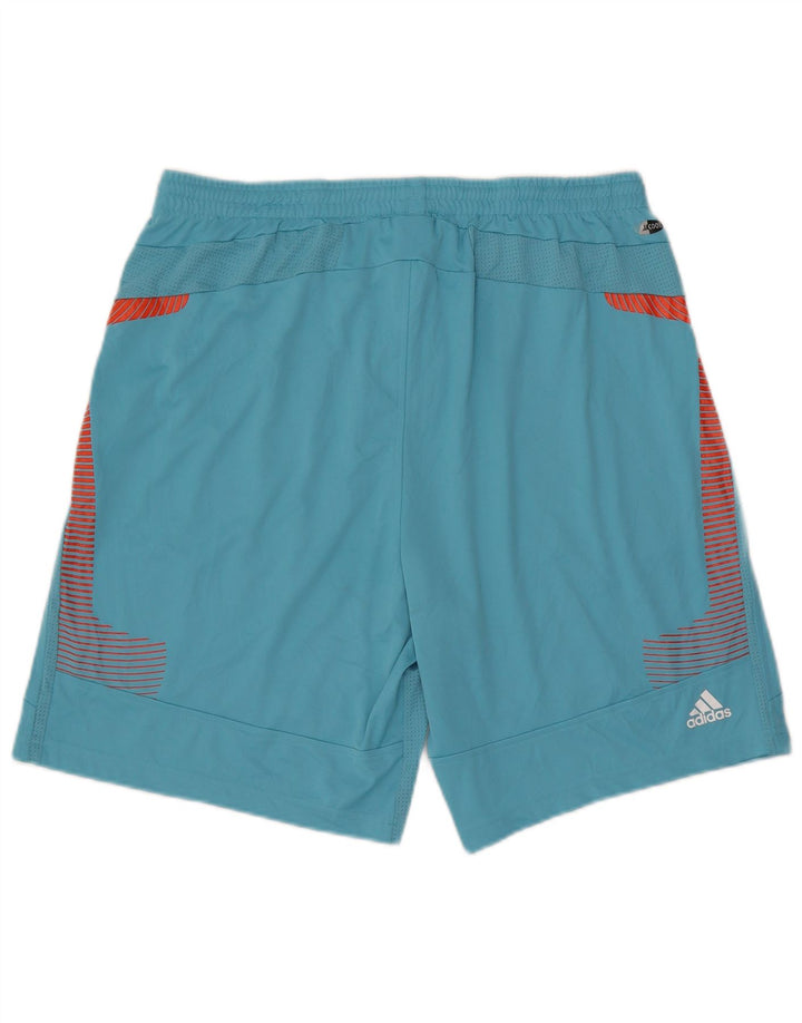 Adidas Męskie Spodenki sportowe Climacool XL Niebieski poliester z blokami kolorów