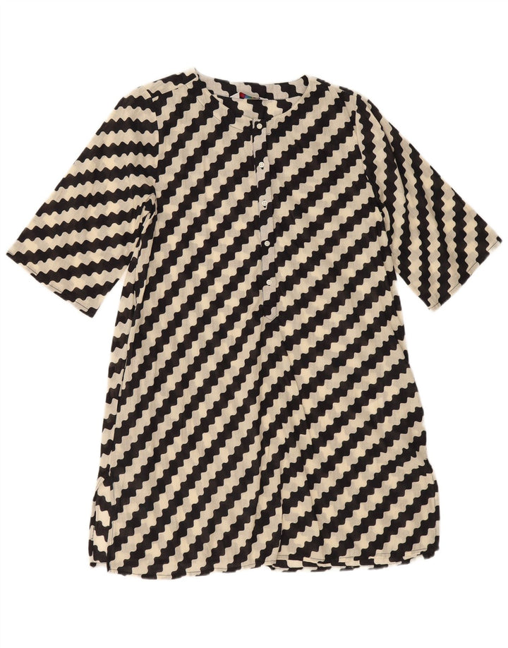 Sukienka damska COMPANIA FANTASTICA UK 14, średnia, czarna bawełna w paski