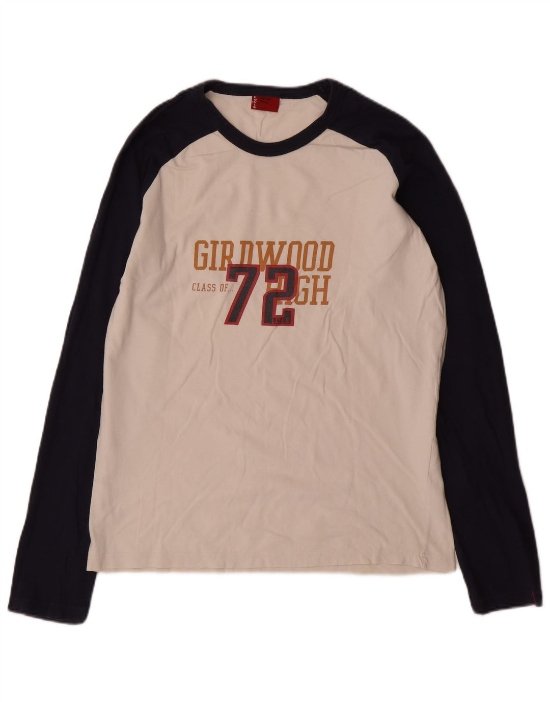 Męski graficzny top Levi's z długim rękawem, mały, biały, bawełniany
