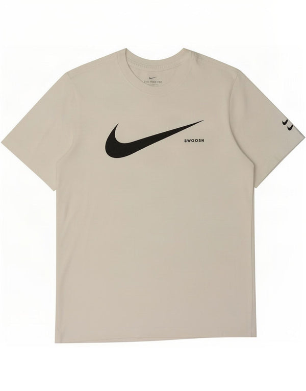 Męski T-shirt Nike Swoosh Graphic Top, średnia biała bawełna