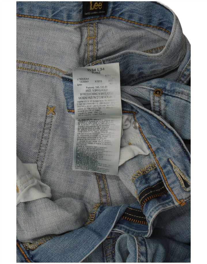 Męskie jeansy Lee Blake Straight W34 L34 Niebieskie bawełniane
