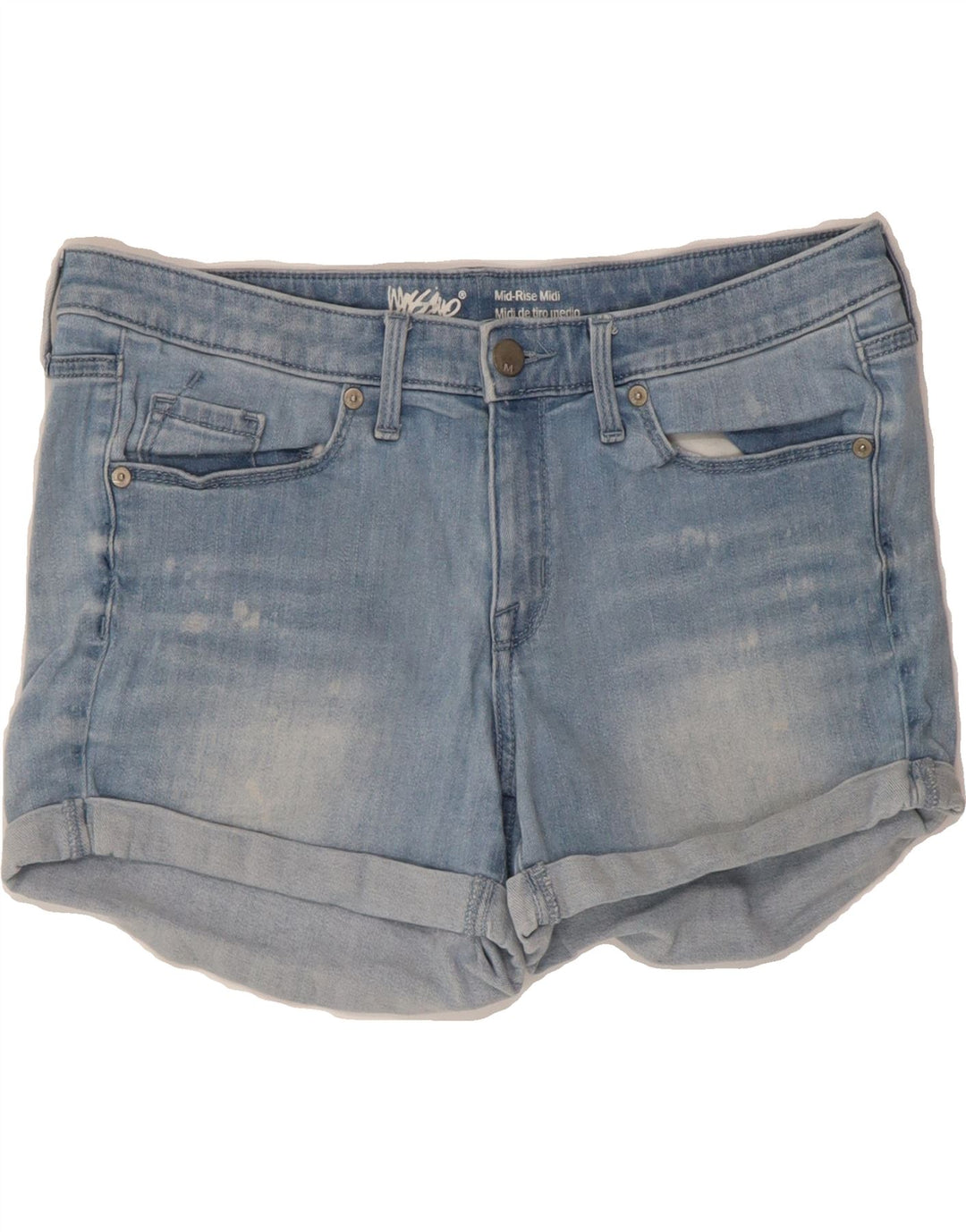 MOSSIMO Womens Stretch Acid Wash Denim Shorts US 6 Medium W30 Blue Vintage Mossimo and Second-Hand Mossimo from Messina Hembry 
