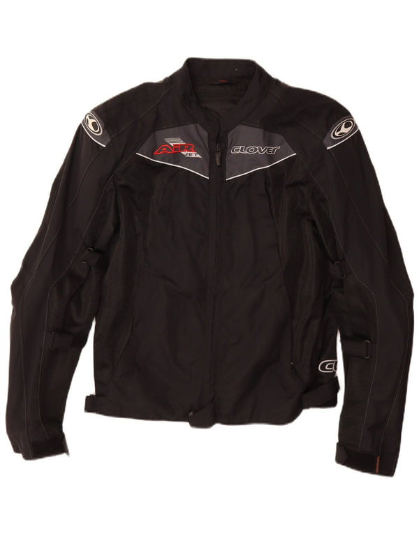 Damska kurtka wyścigowa Clover Graphic UK 14 z poliamidu w kolorze średniej czerni