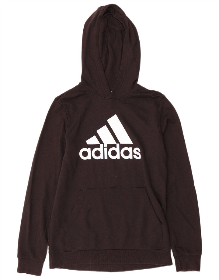 Chłopięcy sweter z kapturem ADIDAS z grafiką, 15-16 lat, czarna bawełna