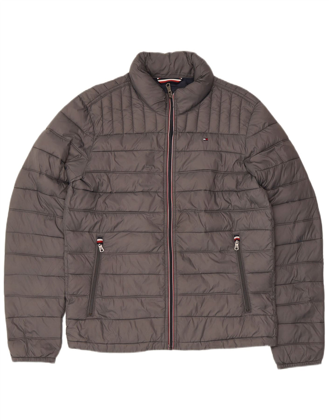 Męska ocieplana kurtka TOMMY HILFIGER UK 36 Small, szary nylon