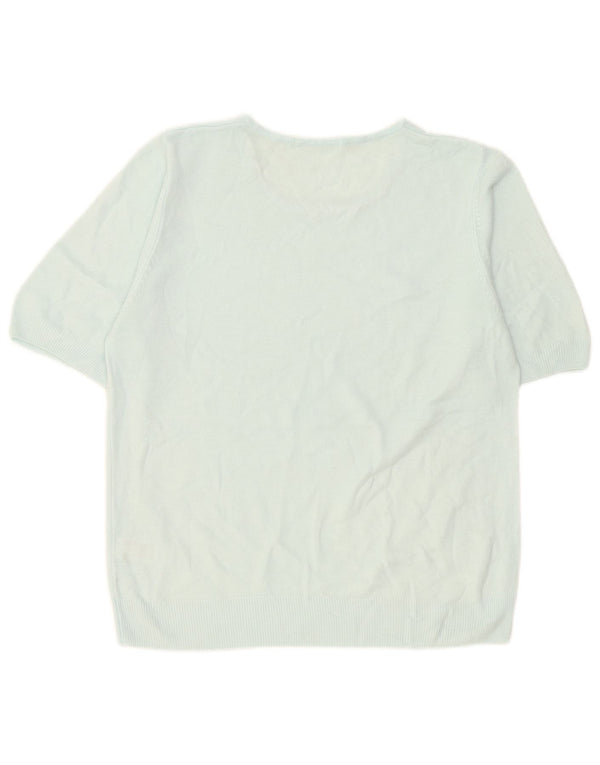 Marks & Spencer Damski sweter z dekoltem w łódkę, UK 16, duży niebieski