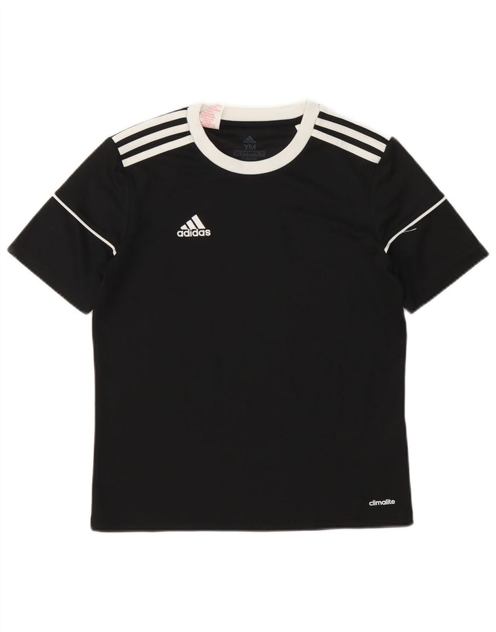Chłopięca koszulka Adidas Climalite Top 11-12 lat, średni czarny poliester