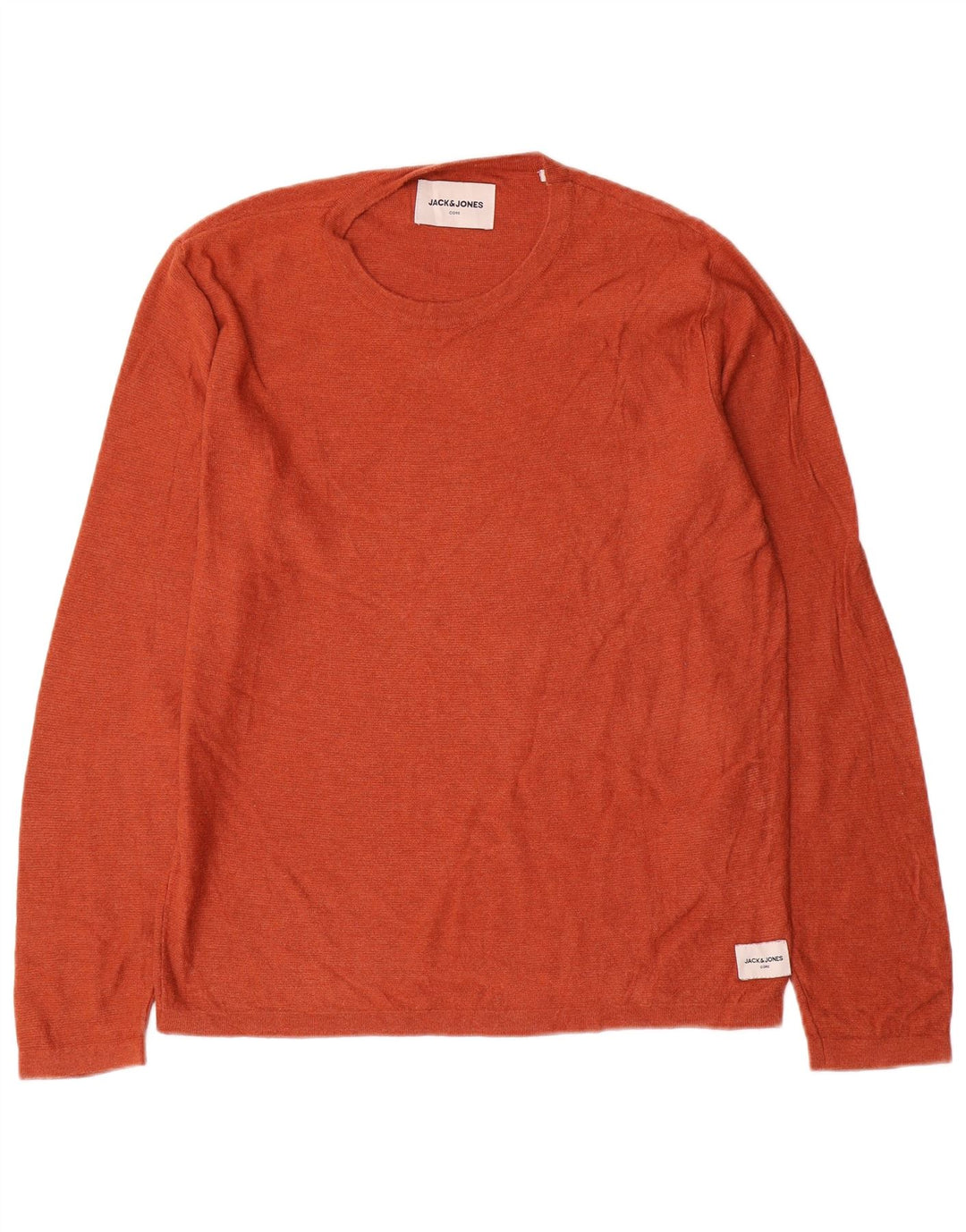 Męski top Jack & Jones z długim rękawem, mały, pomarańczowy, bawełniany