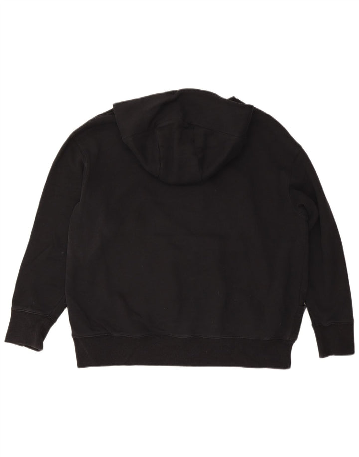 Damski sweter oversize z kapturem Nike UK 14, średni czarny, bawełniany