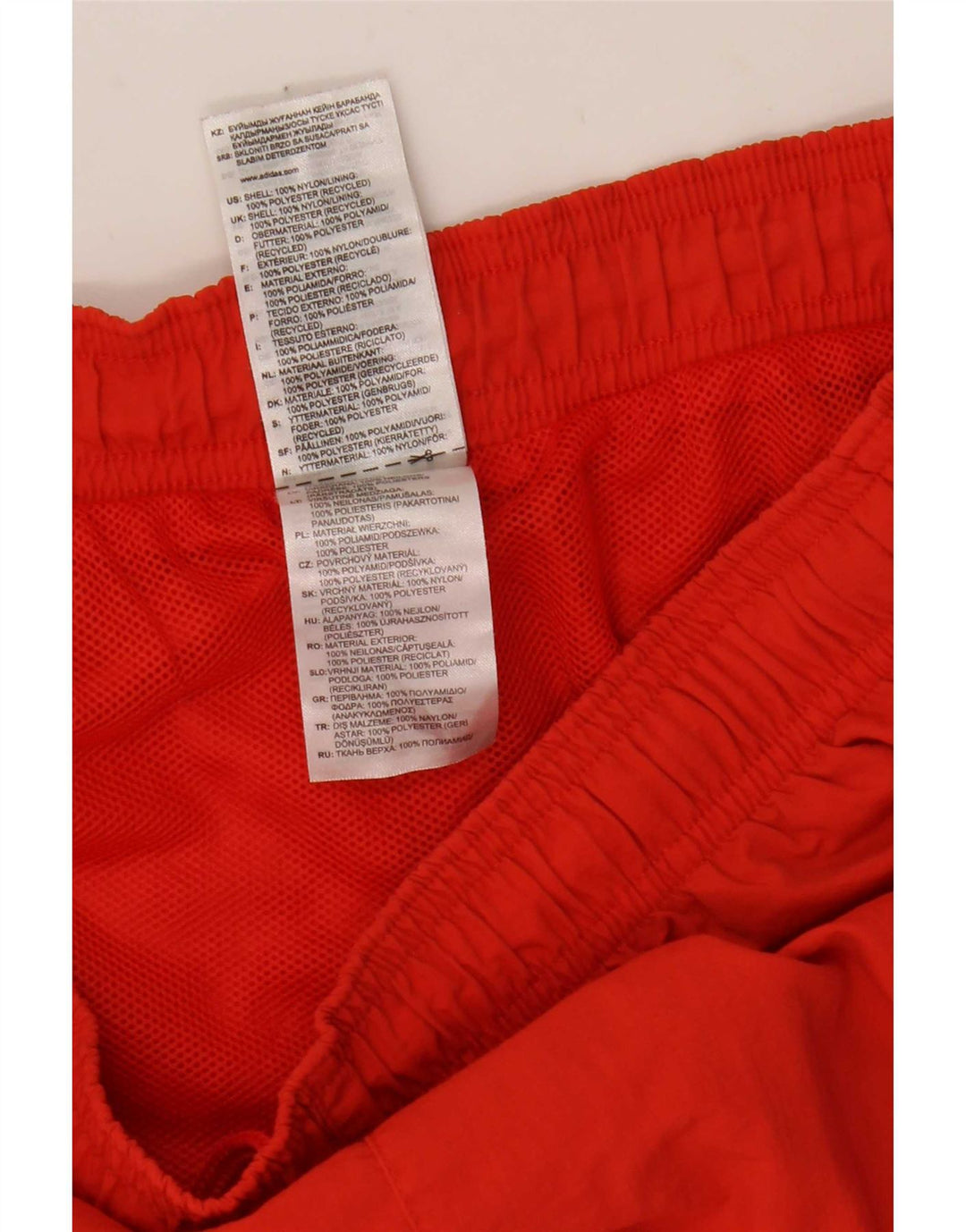 Męskie spodenki kąpielowe Adidas, średni czerwony nylon