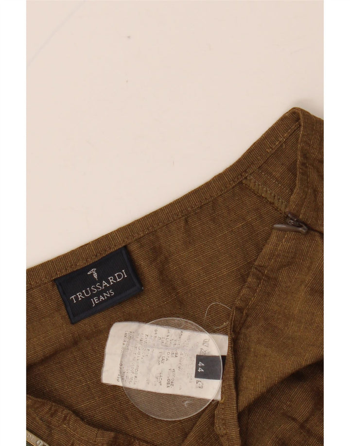 Damska spódnica w kształcie litery A TRUSSARDI IT 44 Medium W29 Brązowa wiskoza