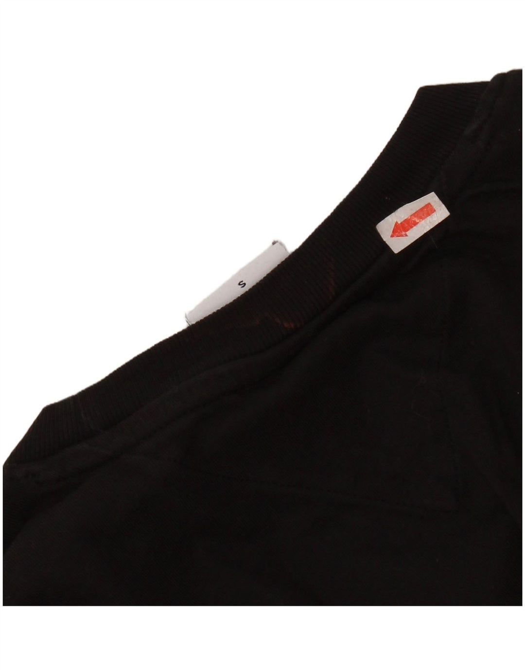 Damska koszulka TOMMY HILFIGER Crop Graphic Top UK 10 Small, czarna bawełna