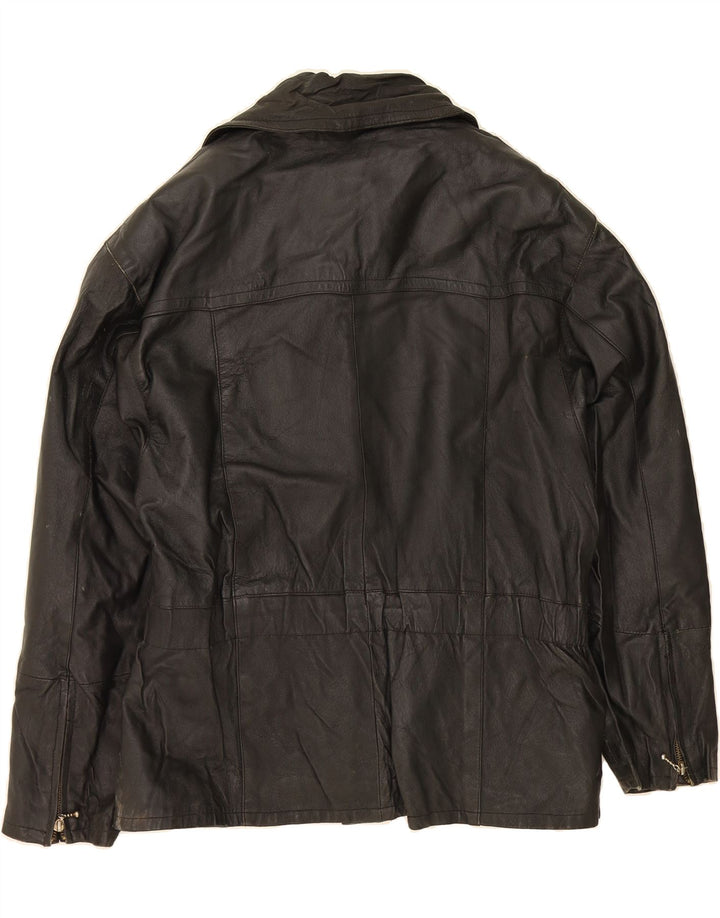 GABRIELLA BENELLI Womens Leather Jacket UK 14 Large Green Leather Vintage Gabriella Benelli and Second-Hand Gabriella Benelli from Messina Hembry 