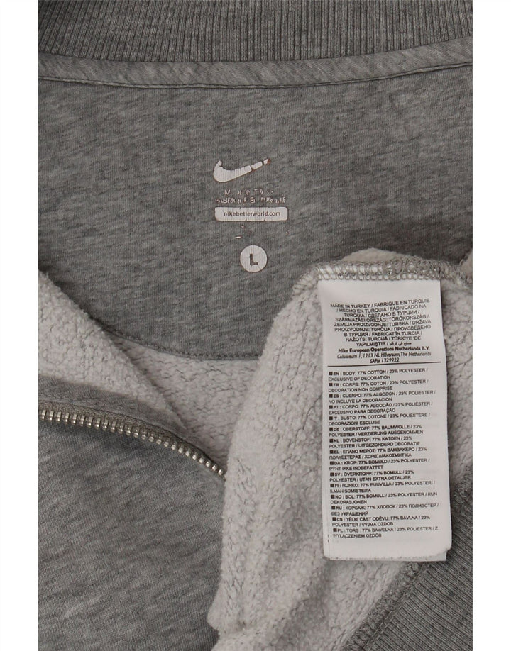 Męska bluza dresowa NIKE, duża, szara, bawełniana w plamki