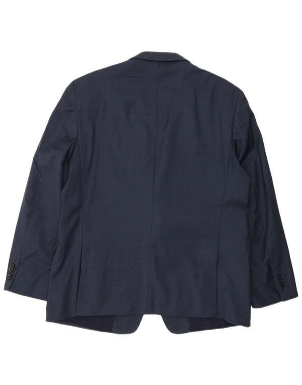 Męska marynarka zapinana na 2 guziki Tommy Hilfiger UK 46 3XL Granatowa wełna