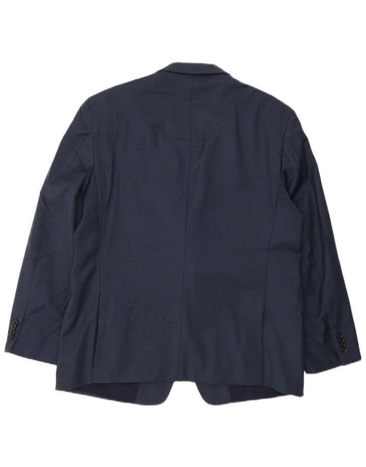 Męska marynarka zapinana na 2 guziki Tommy Hilfiger UK 46 3XL Granatowa wełna