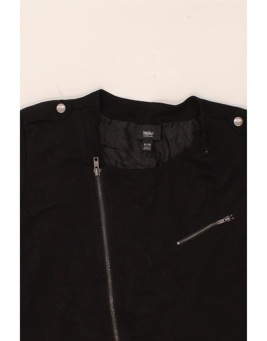 MOSSIMO Womens Bomber Jacket UK 18 XL Black Polyester Vintage Mossimo and Second-Hand Mossimo from Messina Hembry 