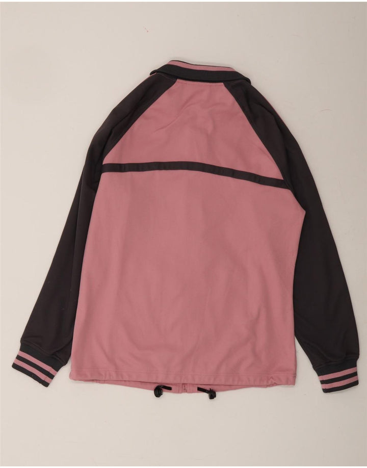 ASICS Womens Tracksuit Top Jacket UK 14 Medium Pink Colourblock Polyester Vintage Asics and Second-Hand Asics from Messina Hembry 