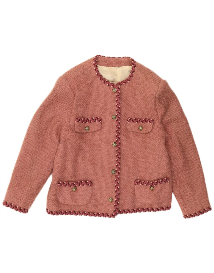 Vintage damska marynarka zapinana na 5 guzików UK 14, średnia czerwień