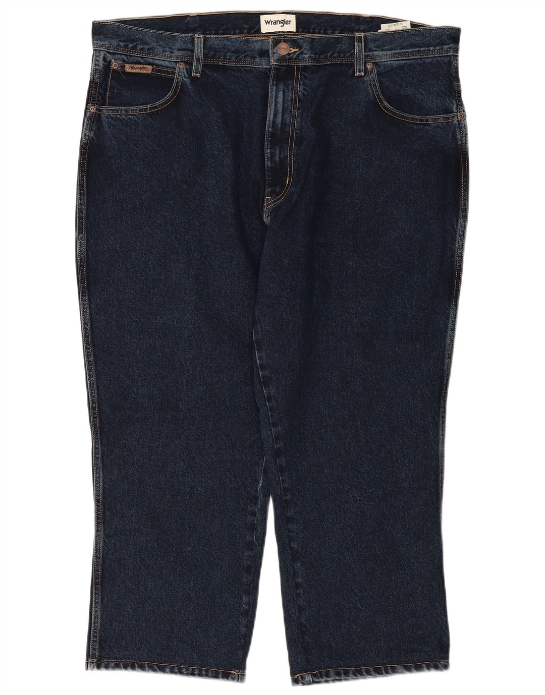 WRANGLER Męskie proste dżinsy Texas Capri W42 L24 Granatowe, bawełniane