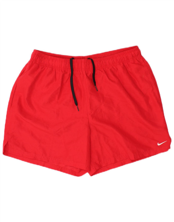 Męskie spodenki sportowe NIKE, duże, czerwone, poliestrowe