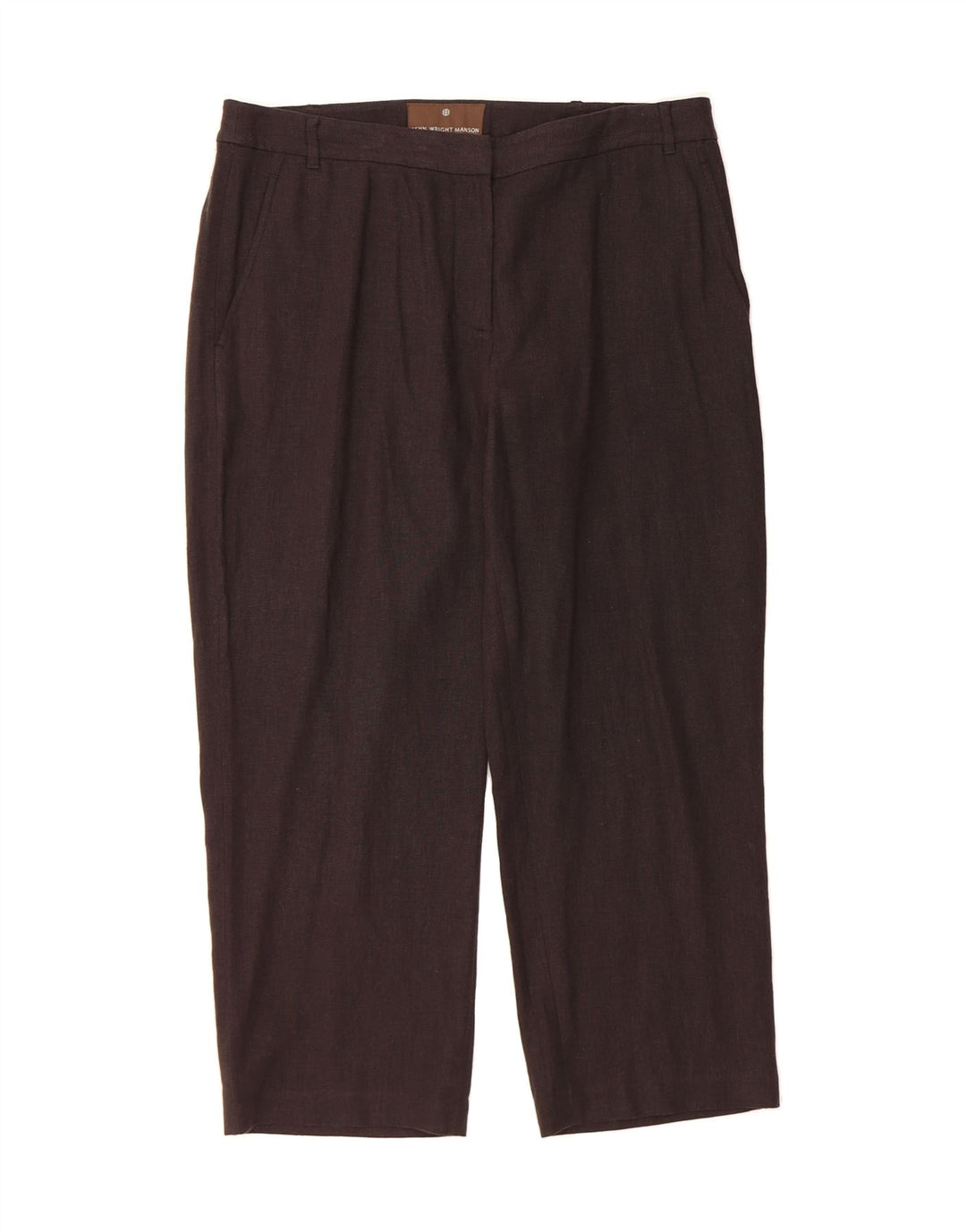 FENN WRIGHT MANSON Womens Crop Suit Trousers UK 14 Large W32 L25  Black Vintage Fenn Wright Manson and Second-Hand Fenn Wright Manson from Messina Hembry 