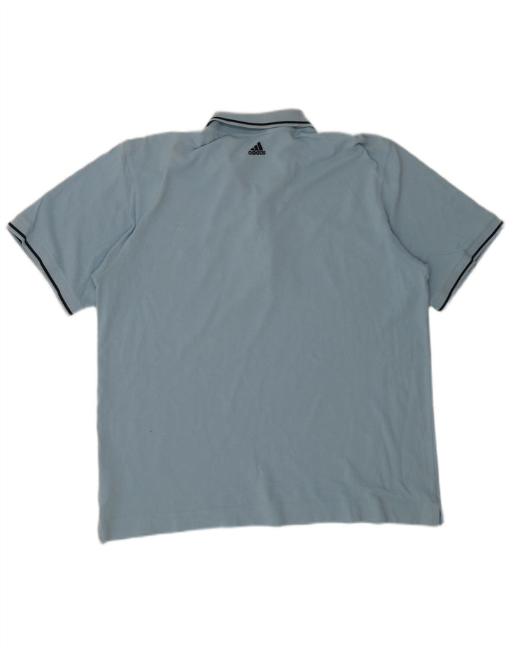 Męska koszulka polo Adidas 2XL niebieska bawełna