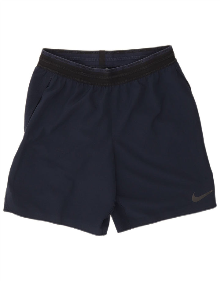 Męskie spodenki sportowe Nike Dri Fit, średni granatowy, poliester z blokami kolorów