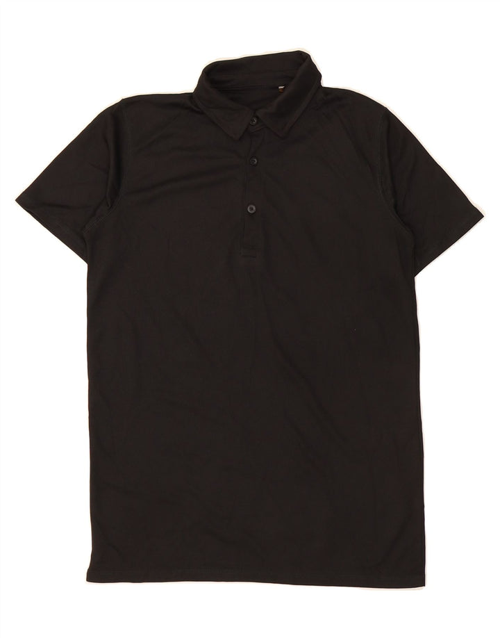 MOUNTAIN WAREHOUSE Boys Polo Shirt 12-13 Years Black Polyester Vintage Mountain Warehouse and Second-Hand Mountain Warehouse from Messina Hembry 