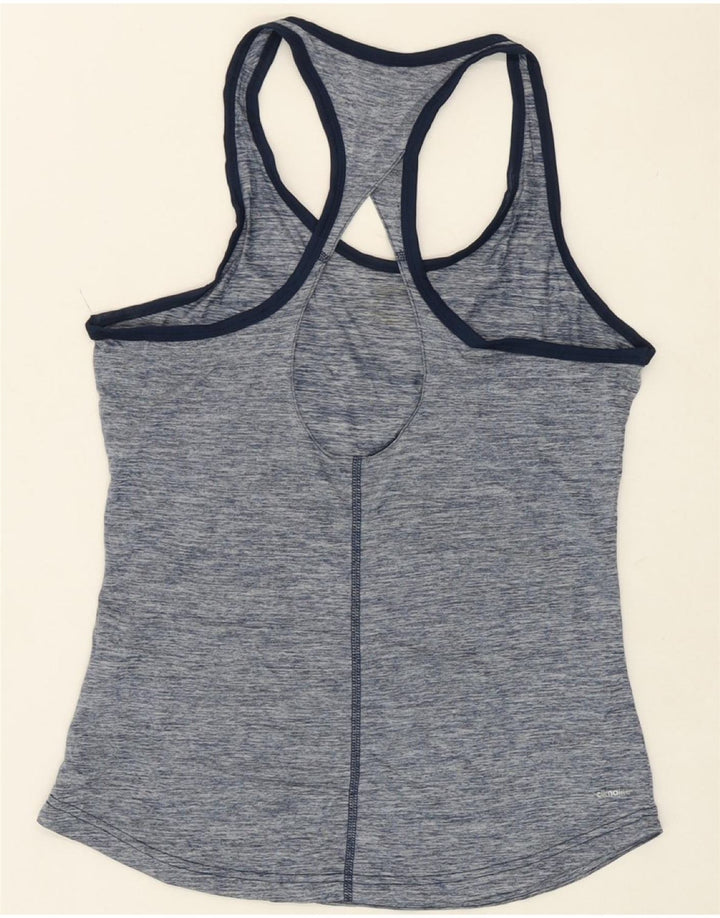 ADIDAS Womens Climalite Vest Top UK 10 Small Navy Blue Polyester Vintage Adidas and Second-Hand Adidas from Messina Hembry 