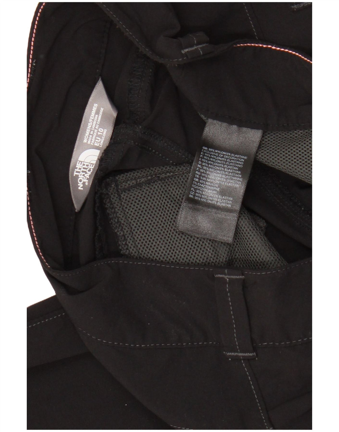 Damskie spodnie turystyczne The North Face W32 L33 z czarnego nylonu