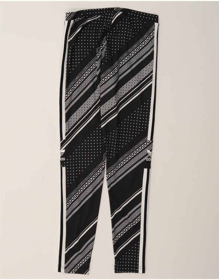 Damskie legginsy Adidas Graphic UK 12, średnie czarne paski, poliester