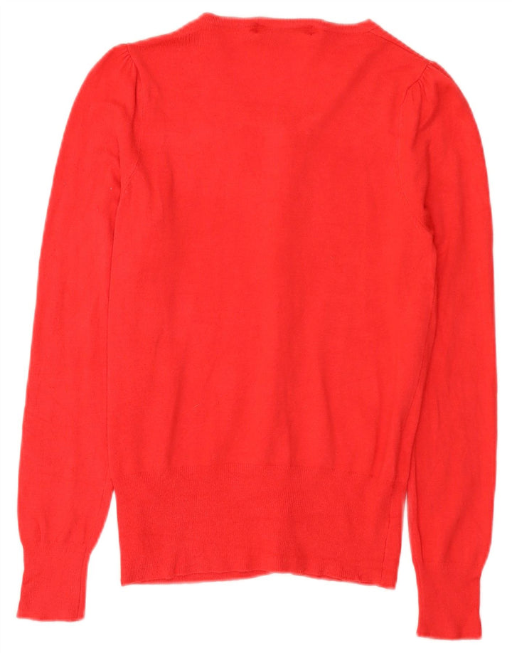 Marks & Spencer Damski sweter kardigan UK 8 Small Red Wiskoza