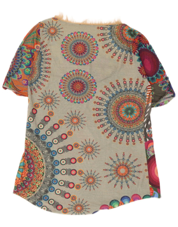 Damska bluzka Desigual Top UK 14, duża, wielokolorowa w kwiaty