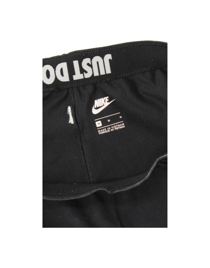 NIKE Womens Graphic Leggings UK 12 Medium  Black