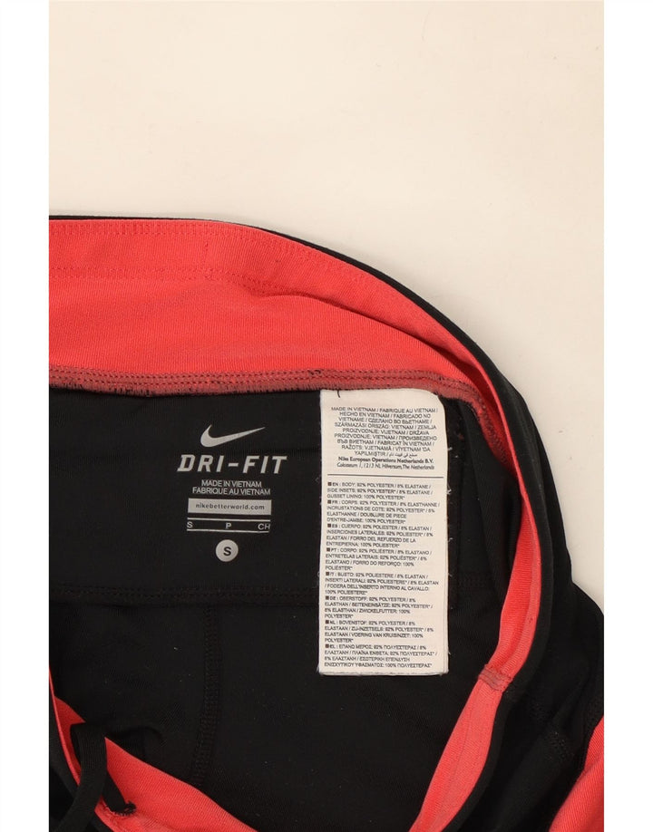 Damskie legginsy Nike Dri Fit UK 8, mały, czarny, poliestrowy blok kolorów