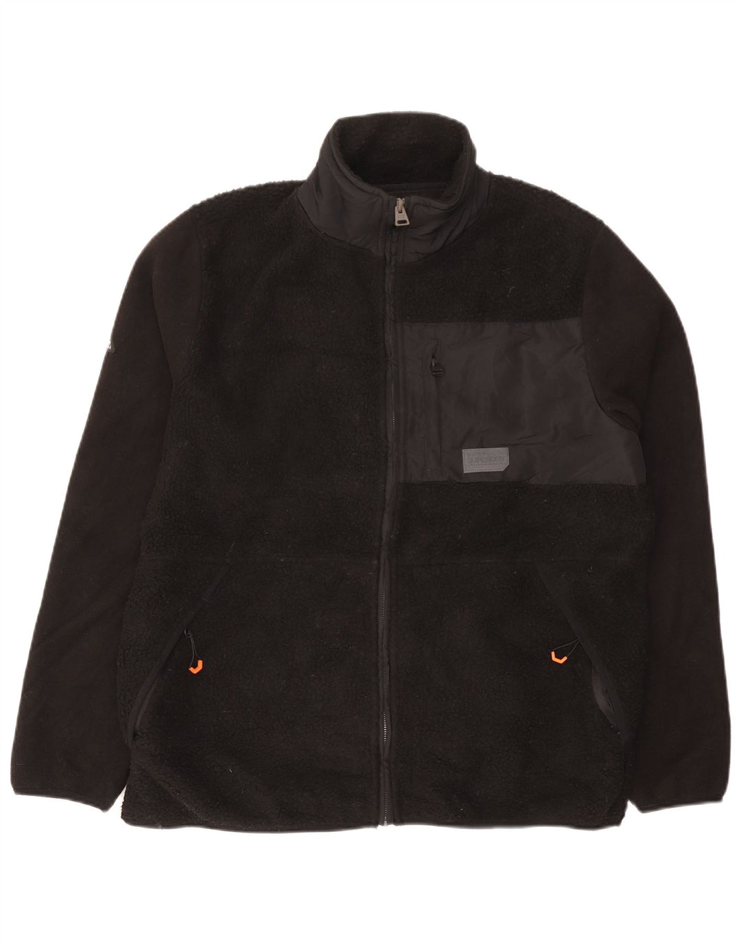 Męska kurtka polarowa Superdry UK 44 2XL Czarny poliester